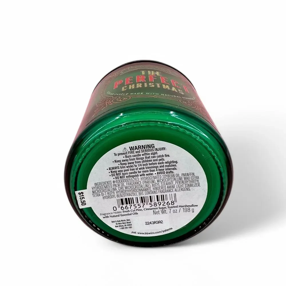 The Perfect Christmas Jar Candle Bath and Body Works Single Wick 7oz